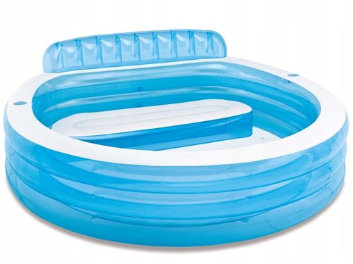 Basen Ogrodowy Dmuchany Intex z Ławeczką Oparciem na Arena.pl