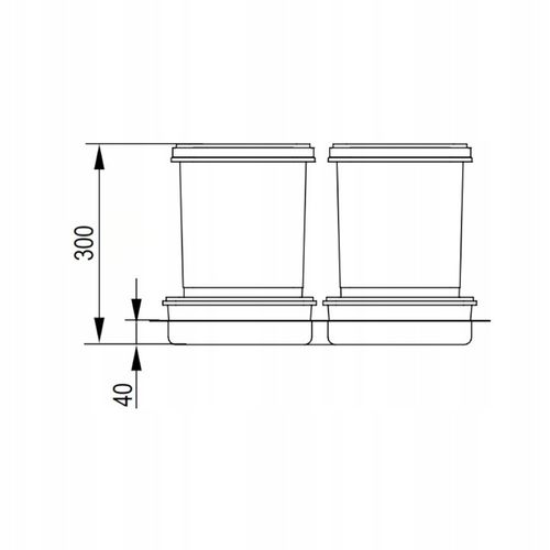 Kosz na śmieci PRAKTIKO sortownik segregator do szuflady 60 cm na Arena.pl