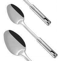 DUŻA ŁYŻKA STALOWA 29CM KUCHENNA DO GOTOWANIA Z MOCNEJ STALI