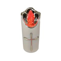 Świeca srebrna lustro stały płomień czerwona WF-4