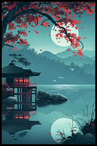 Plakat 53x81cm Japoński Pawilon na Arena.pl