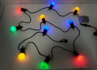 LAMPKI CHOINKOWE KULE DUŻE 10 led lampiony bombki z łączeniem kolorowe 5 cm