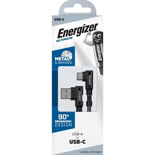 Energizer Ultimate - Kabel gamingowy USB-A do USB-C 90° 2m (Czarny) na Arena.pl