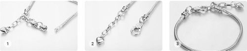 SREBRNA BRANSOLETKA DAMSKA MODUŁOWA DO CHARMS 925 ZESTAW DO ROBIENIA na Arena.pl