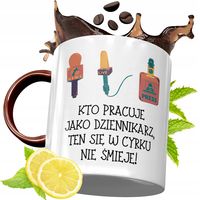 Kubek Bordowy Dla Dziennikarza Na Urodziny Prezent Z Nadrukiem Ze Zdjęciem