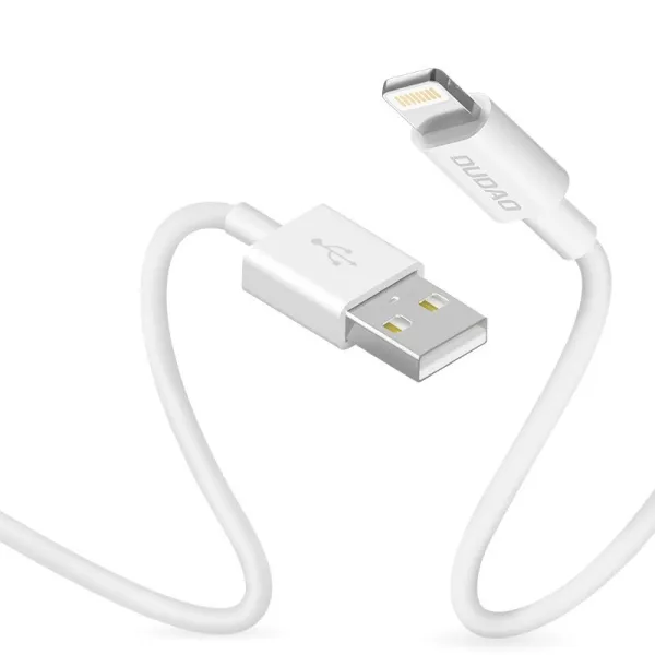 Dudao przewód kabel USB / Lightning 3A 1m biały (L1L white) zdjęcie 1