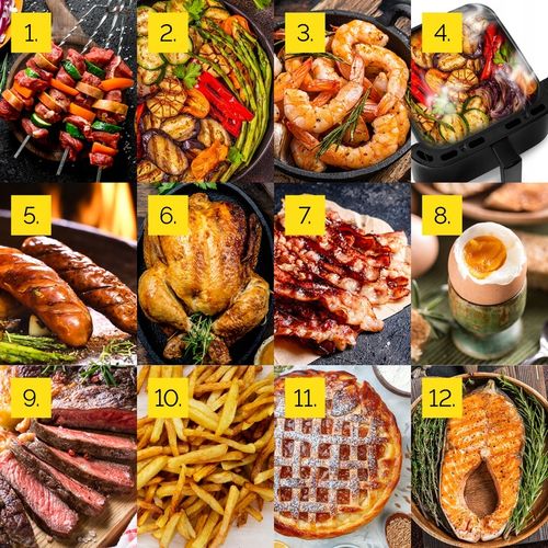 Frytkownica beztłuszczowa 6,5L Air Fryer Yoer 1700W +Duże okno 12 programów na Arena.pl