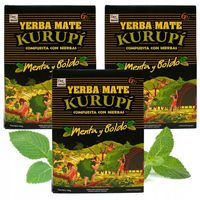 Yerba Mate Kurupi Menta Boldo 3x500g 1,5 Kg