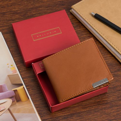 portfel męski ze skóry z rfid bellugio - koniakowy na Arena.pl