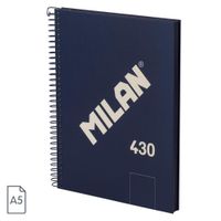 KOŁOZESZYT A5/80 GŁADKI NIEBIESKI MILAN Wymiar: 21,4x17,6x2cm