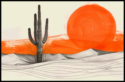Plakat 91,5x60cm Kaktus Saguaro na Arena.pl