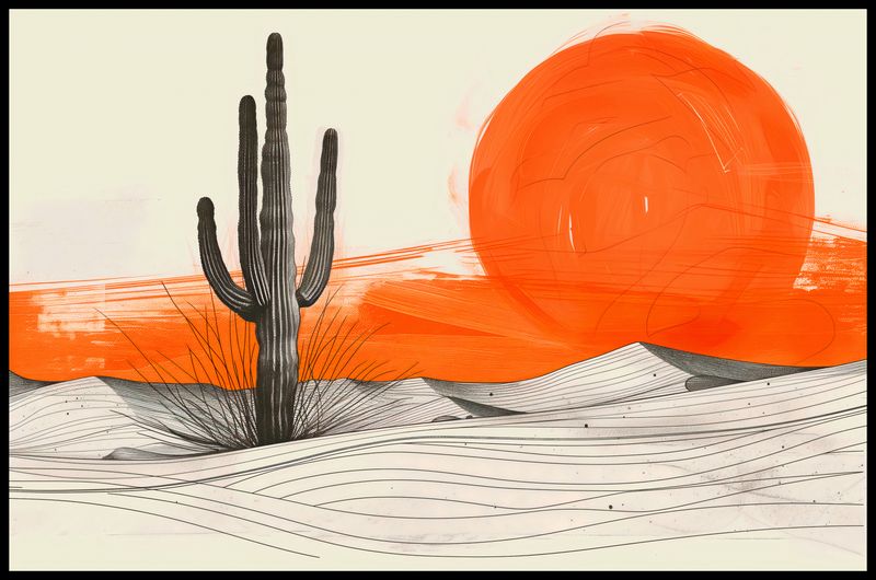 Plakat 91,5x60cm Kaktus Saguaro zdjęcie 2