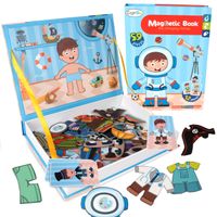 Układanka Magnetyczna Ubieranie Chłopca Montessori