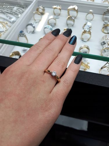 Złoty pierścionek zaręczynowy ONE WAY grawer r. 23 na Arena.pl