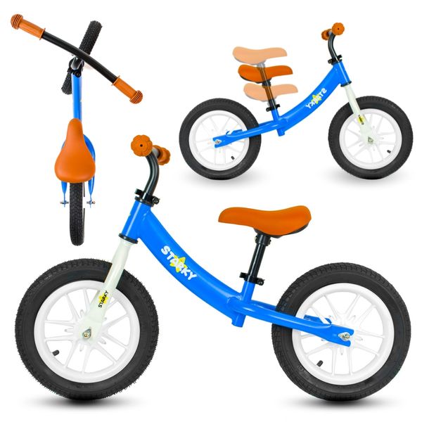 ROWEREK BIEGOWY NIEBIESKI POMPOWANE KOŁA 12" ŚWIECĄCE LED SOLIDNY JEŹDZIK zdjęcie 10