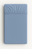Prześcieradło bawełniane z gumką do łóżeczka 120x60 cm - brudny niebieski