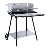 GRILL POSTOKĄTNY WĘGLOWY Z ROŻNEM