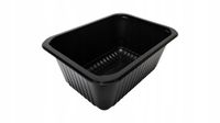 Pojemnik PP czarny do sałatek surówek dań gorących 1400ml z wieczkiem 40szt