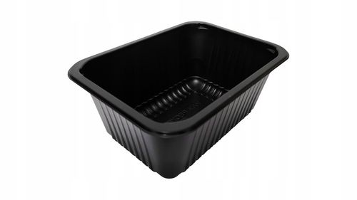 Pojemnik PP czarny do sałatek surówek dań gorących 1400ml z wieczkiem 40szt na Arena.pl