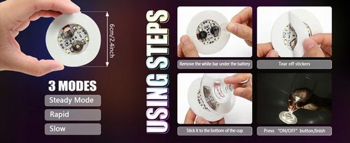 30 LED Coaster LED Naklejka Light Up Coasters 7 kolorów RGB LED na Party na Arena.pl