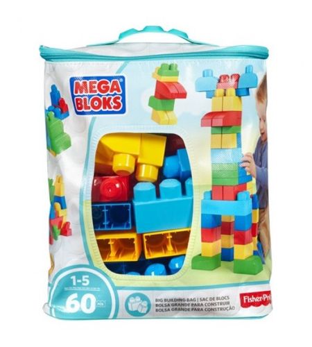 Mega Bloks 60 Klocków Duża Torba NIEBIESKA DCH55 na Arena.pl