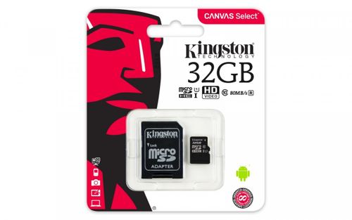 Kingston microSD  32GB Canvas Select 80/10MB/s adapter na Arena.pl