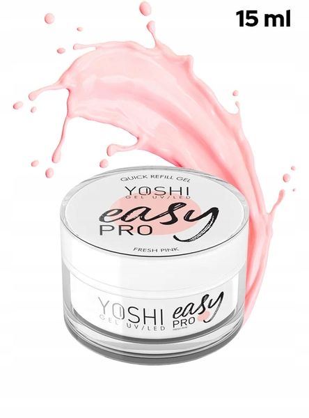 YOSHI Żel budujący Easy PRO - Fresh Pink - 15ml zdjęcie 2