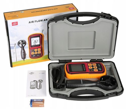 ANEMOMETR WIATROMIERZ POMIAR PRĘDKOŚCI POWIETRZA MIERNIK WIATRU TEMPERATURY na Arena.pl