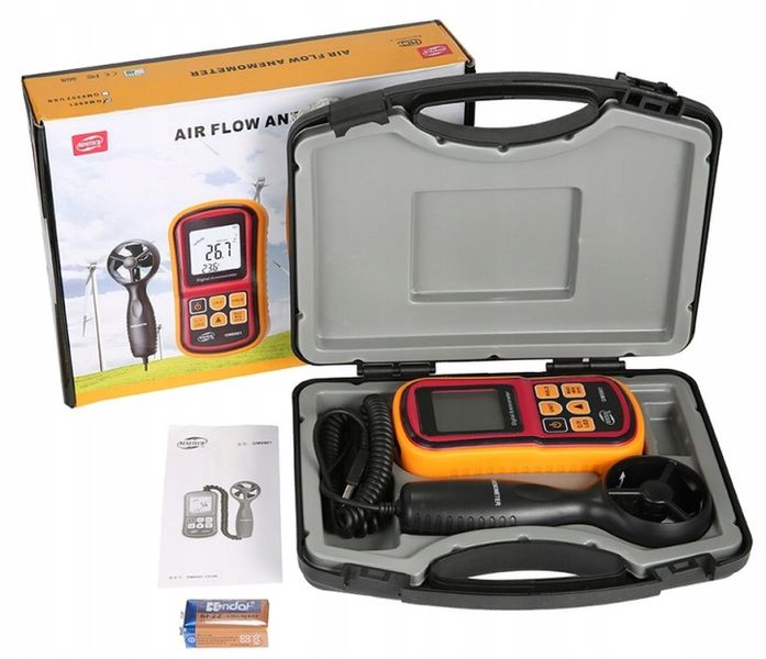 ANEMOMETR WIATROMIERZ POMIAR PRĘDKOŚCI POWIETRZA MIERNIK WIATRU TEMPERATURY zdjęcie 7