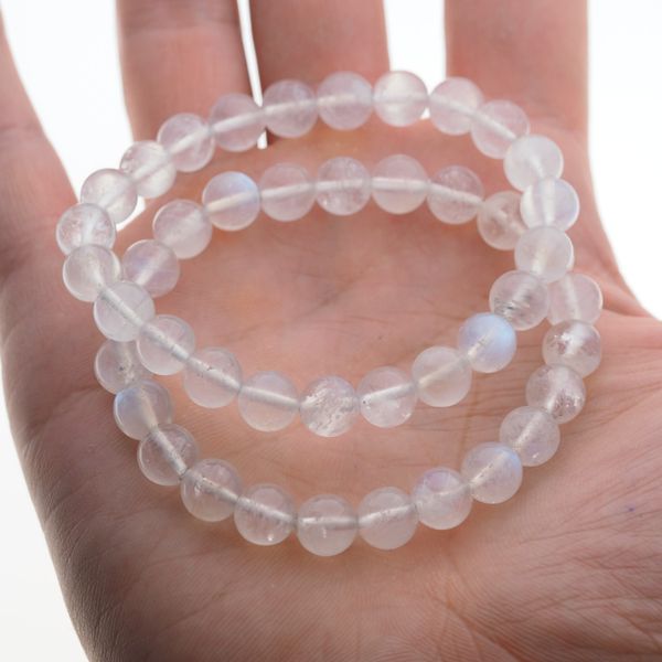 Bransoletka 18,5 cm - Kamień Księżycowy kulki zdjęcie 3