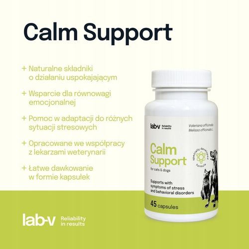 LAB-V Calm Support Wspomaganie przy objawach stresu 45 kapsułek na Arena.pl