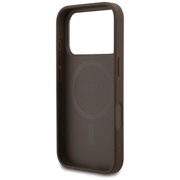 Etui Guess 4G Ring Classic Logo MagSafe do iPhone 17 Pro brązowy zdjęcie 7