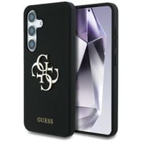 etui guess silicone big 4g logo bottom   script samsung galaxy s25 czarny