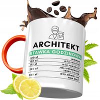 Kubek Pomarańczowy Dla Architekta Prezent Z Nadrukiem Ze Zdjęciem