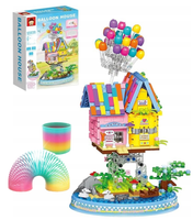 Klocki Konstrukcyjne DOMEK Z BALONAMI budowla światła ŚWIECĄCY 55039+GRATIS
