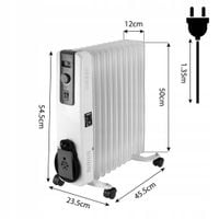 Grzejnik żeberkowy NEO TOOLS 2500 W biały 455 x 545 mm