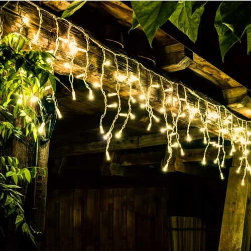 Lampki Sople Białe Choinkowe Świąteczne Zewnętrzne Ciepłe Blask 300 Led na Arena.pl