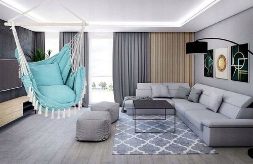 KRZESŁO BRAZYLIJSKIE FOTEL WISZĄCY BRAZYLIJSKI HUŚTAWKA HAMAK BALKON TURKUS na Arena.pl