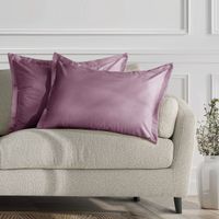 Zestaw 2 poszewek welwetowych z falbaną SIDE 50x70 różowa AmeliaHome