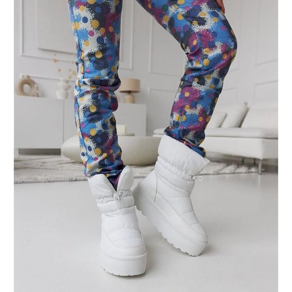 Białe ocieplane śniegowce na platformie r.39 zdjęcie 2