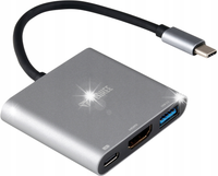 Adapter przejściówka YENKEE Hub USB-C Typ-C HDMI 4K USB 3.0 stacja dokująca