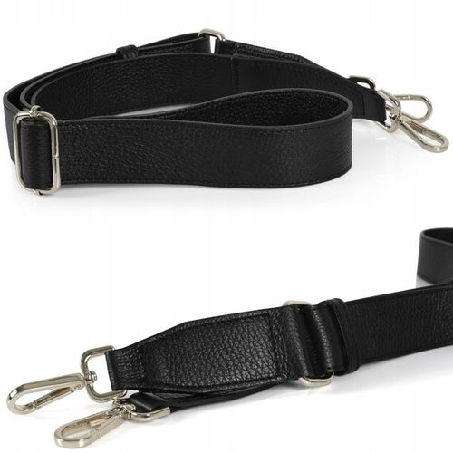 Czarne szerokie długie paski 4 cm do torby torebki skórzane regulowane na Arena.pl