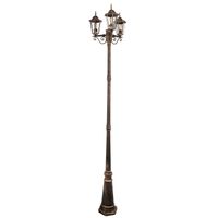 Stojąca LAMPA ogrodowa LIGURIA 313430 Polux klasyczna OPRAWA metalowa do ogrodu outdoor zewnętrzna IP43 patyna
