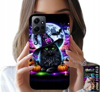 ETUI DO XIAOMI NOTE 12 4G - CZARNY KOTEK HALLOWEEN SALEM DYNIA WZORY