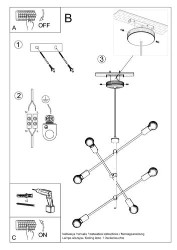 lampa wisząca concept 6xe27 na Arena.pl