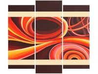 90 80CM OBRAZ T3 ELEM POMARAŃCZOWY WIR DRUK ŚCIENNY