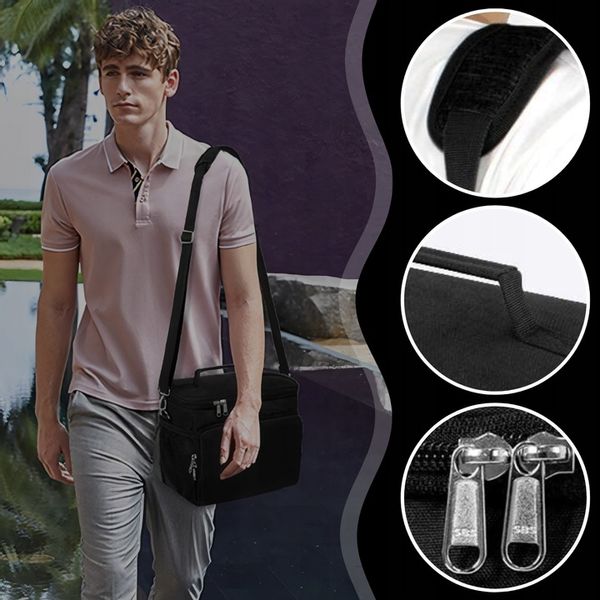 Termiczna LUNCH BOX Torba na napoje jedzenie Śniadanie podróżna duża zdjęcie 8