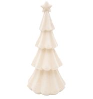 CHOINKA SZTUCZNA Z GWIAZDĄ WELUROWA BIAŁA 20 cm