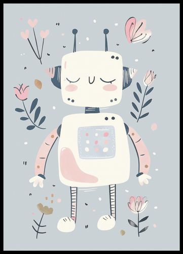 Plakat 50x70cm Wzory dla Dzieci, Dziewczynki Do Pokoju - Roboś na Arena.pl