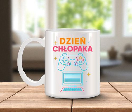 Kubek z nadrukiem prezent Dzień CHŁOPAKA dla kolegi chłopca urodziny wzory na Arena.pl